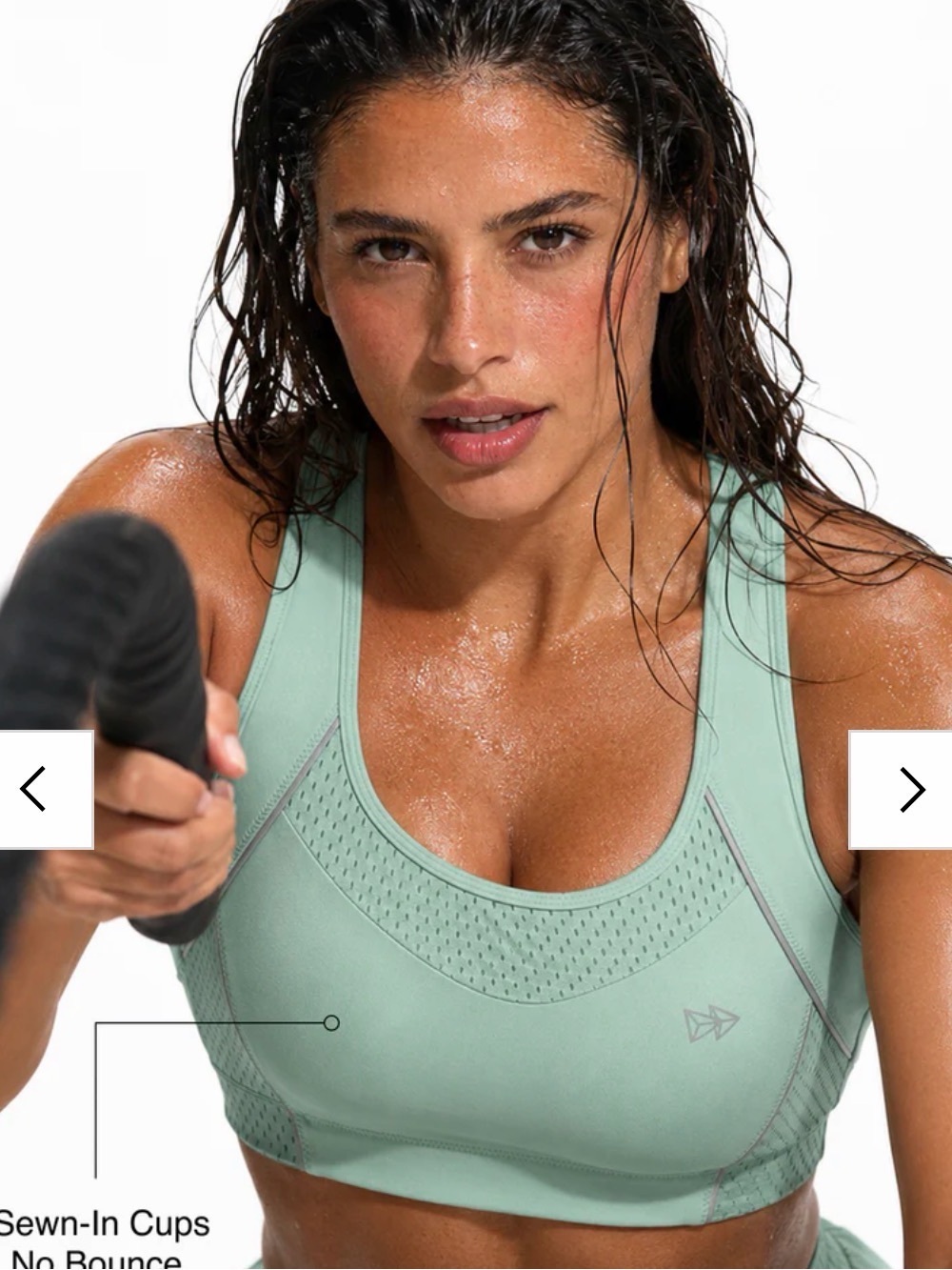 Yvette Sculpt Racerback High Impact Sports Bra Breathable Mesh Running Training